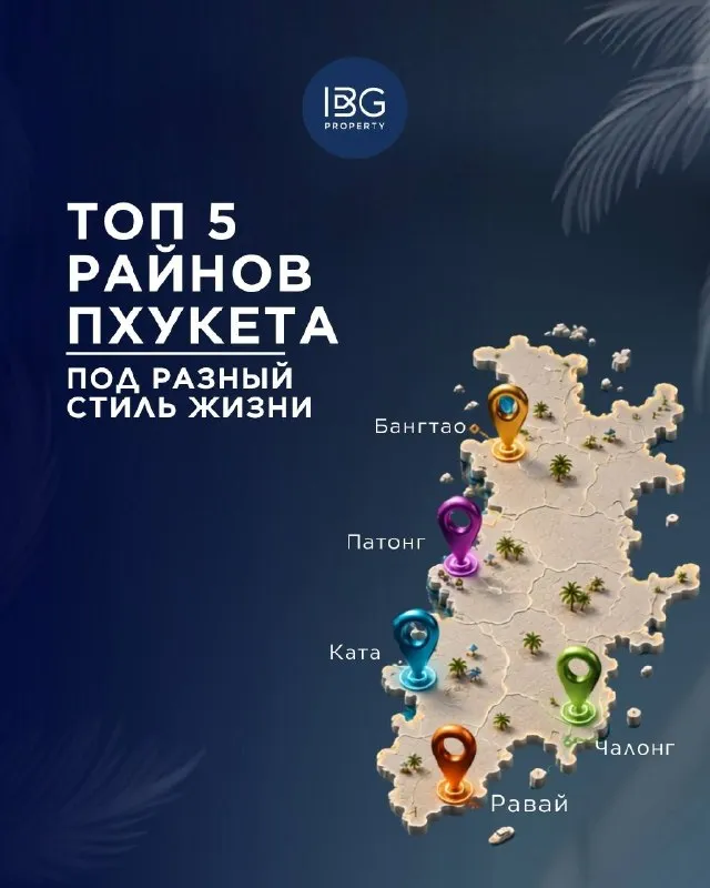 Оригинальная карточка из Telegram-канала IBG Property: Как выбрать район Пхукета под запрос покупателя